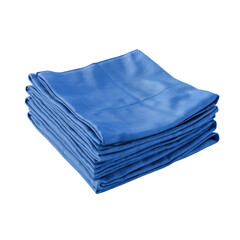Blue huck surgical towel isolated on white or transparent background