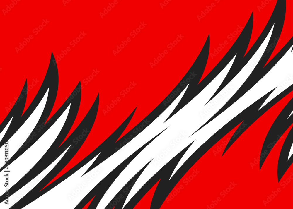 Poster abstract background with curved spike line pattern and with some copy space area