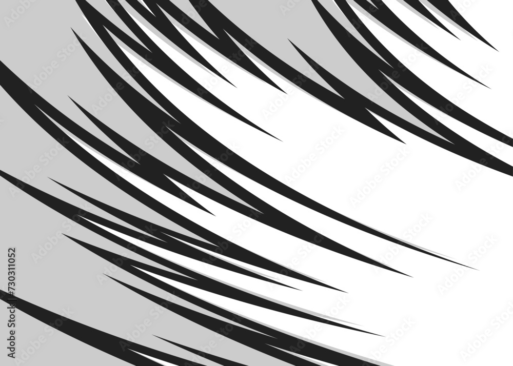 Poster abstract background with curved spike line pattern and with some copy space area