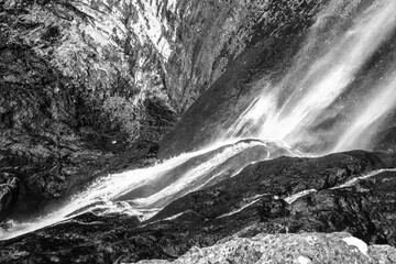 Waterfall in Nacimiento del Rio Mundo in Spain