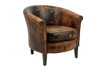 Barrel Accent Chair on Transparent Background