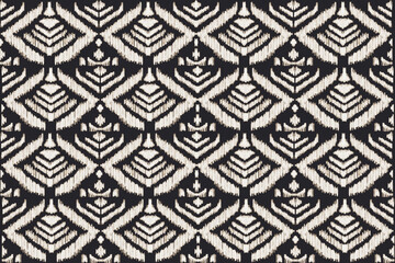 ikat African Indian art, Abstract White. Ethnic beautiful seamless pattern. India Thai pattern. Mexican striped style. Native traditional. Design for background, fabric, clothing Kente.