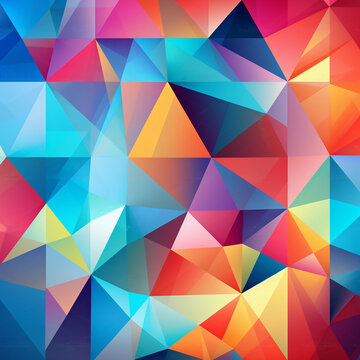 Abstract Multicolor triangle Geometric background
