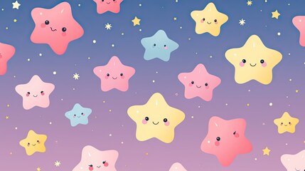 cute stars pastel pattern. cartoon star background