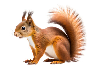 Squirrel, isolated on a transparent or white background