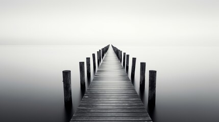 A Long Dock Extending Into a Body of Water