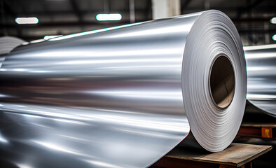 Aluminum sheet rolls - obrazy, fototapety, plakaty