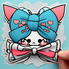 cat with bow tie
