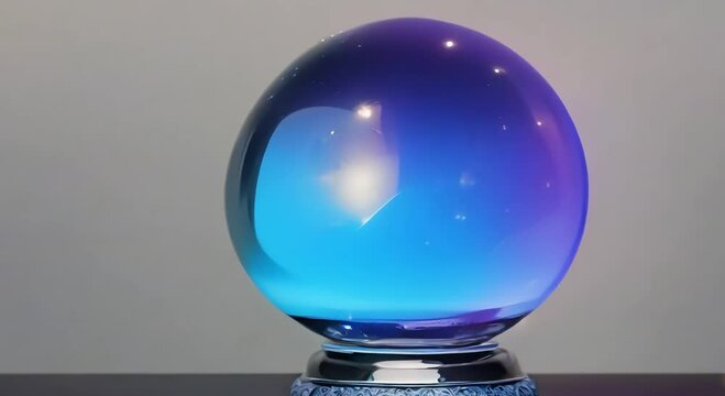 detailed neon fortune teller glass ball