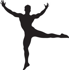 gymnastics silhouette vector illustration