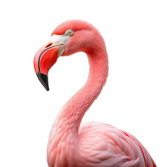 Fototapeta premium Flamingo on transparent background