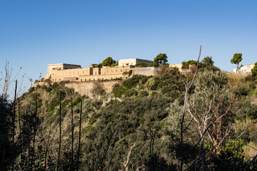 Naklejka premium The prison for youths on the island of Nisida at Posillipo, Naples, Italy