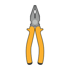 Plier tool vector icon