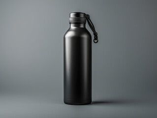 Stainless Steel Water Bottle With Black Cap