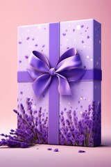 Lavender handmade shiny gift box