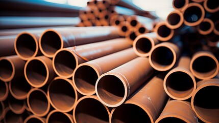 A Pile of Stacked Pipes