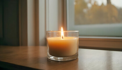 Fototapeta na wymiar candle in the window