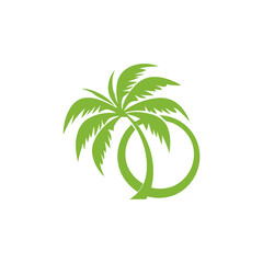 Coconut logo design vector template