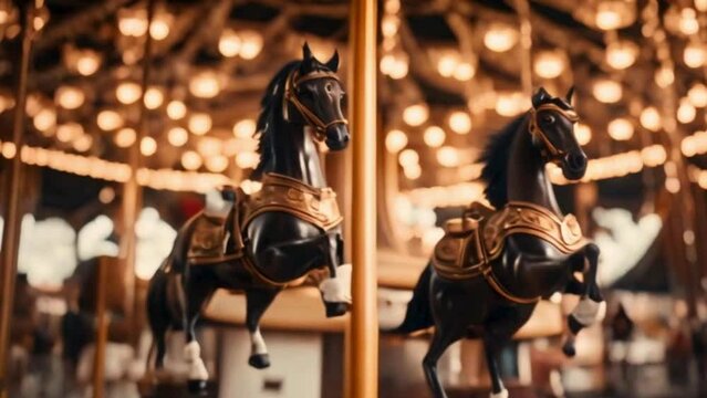 merry-go-round horse carousel at carnival