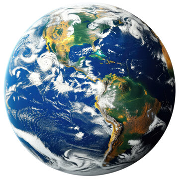 Earth on transparent background