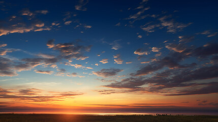 Fototapeta premium Beautiful evening sky and sun set image