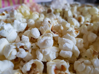 Close up view for popcorn