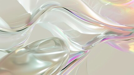 Ribbed holographic effect abstract glass background
