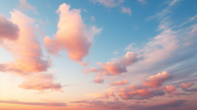 Beautiful evening sky and sun set image