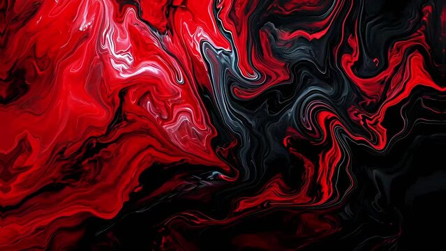 Abstract landscape red and black footage background, 4K