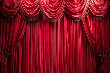 red curtain or drapes