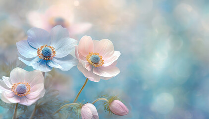 Wiosenne kwiaty- Zawilce