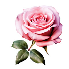 The rose is isolated on a white background with clipping path. 3d rendering