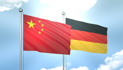 China and Germany Flag Together A Concept of Realations