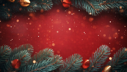 Obraz na płótnie Canvas Glowing winter tree illuminates night with shiny snowflake decoration generated by AI