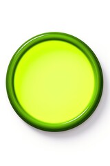 Olive round neon shining circle isolated on a white background