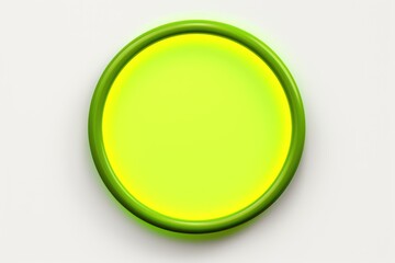 Olive round neon shining circle isolated on a white background