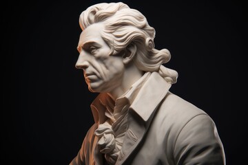 Daniel Gabriel Fahrenheit statue. The inventor of the mercury thermometer and pioneer in temperature measurement.