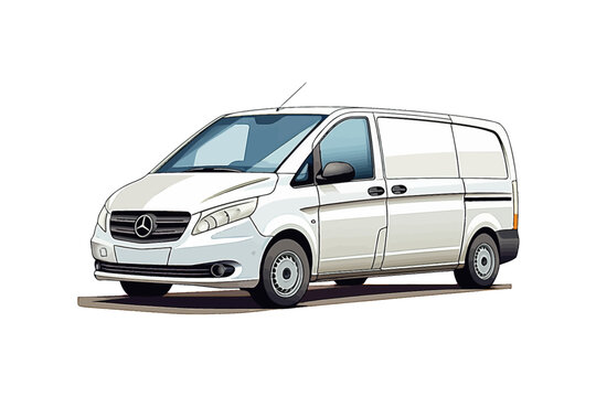 Mercedes-Benz Vito Panel Van W638 vector drawing