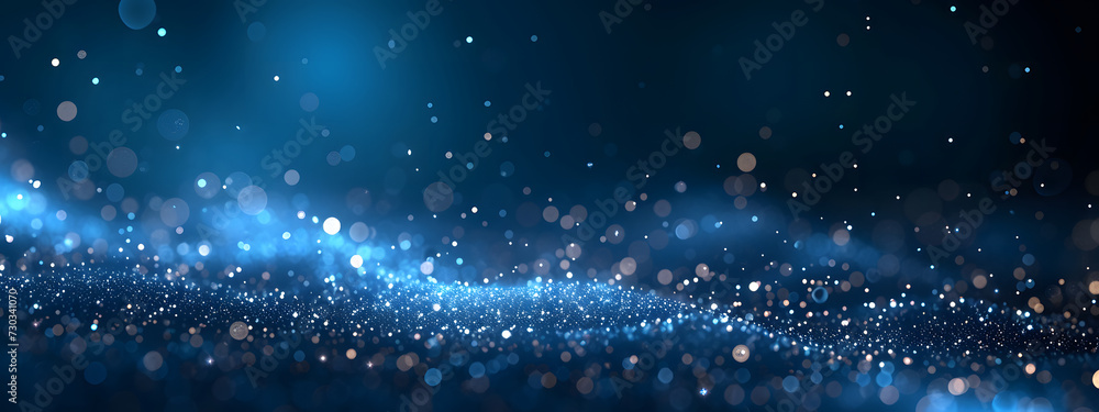 Aufkleber a dark blue abstract background featuring a glow particle effect. the image includes abstract blue l