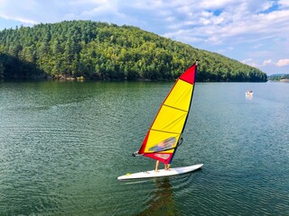 Fototapeta premium boats on the lake