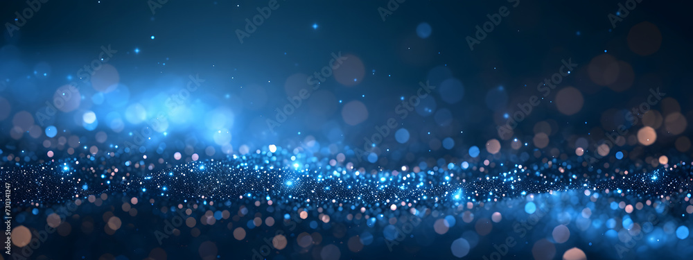 Aufkleber a dark blue abstract background featuring a glow particle effect. the image includes abstract blue l