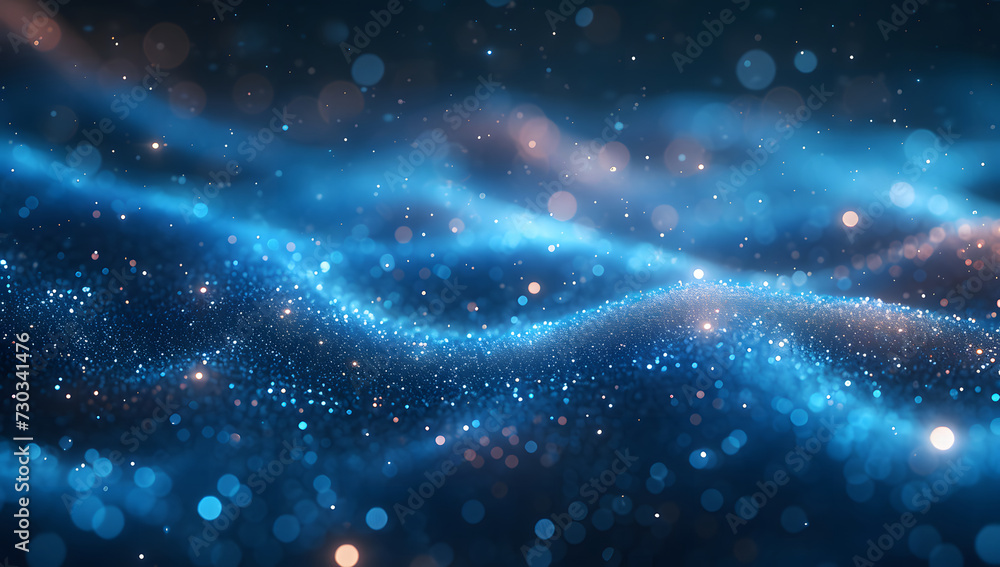 Aufkleber a dark blue abstract background featuring a glow particle effect. the image includes abstract blue l
