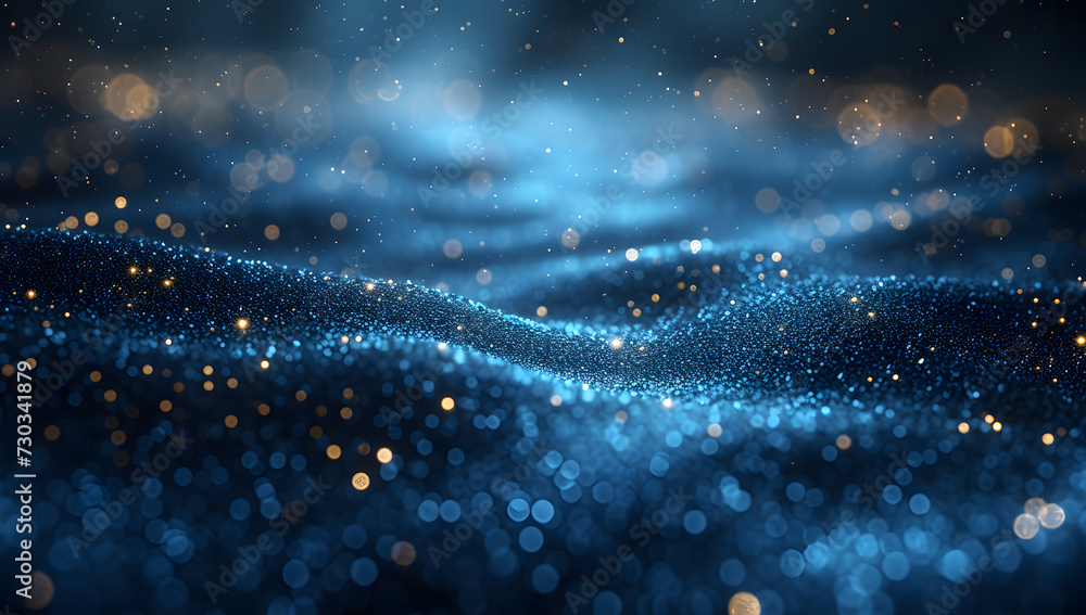 Aufkleber a dark blue abstract background featuring a glow particle effect. the image includes abstract blue l