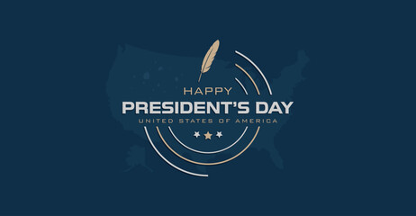 February, Happy President's day. United States of America. Design template to commemorate president's day in the united states. design with a government and law concept.
