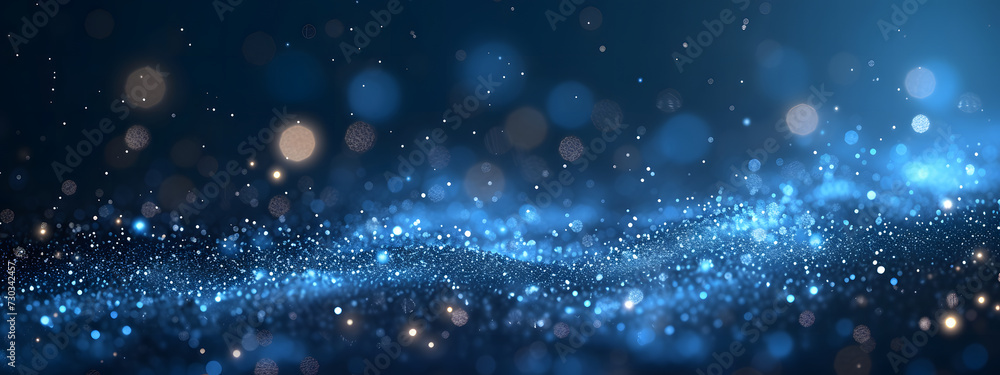 Aufkleber a dark blue abstract background featuring a glow particle effect. the image includes abstract blue l