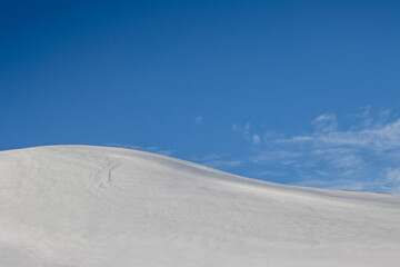 Country with a fresh snow and blue sky, Iceland