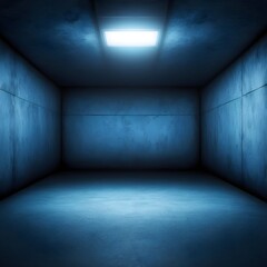 Empty underground background with blue lighting with space for text or product.