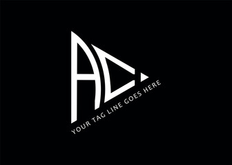 A C TRIANGLE letter logo design
