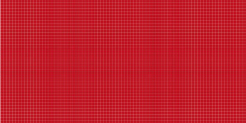 Red grid paper used for notes or decoration. Horizontal vector editable mockup illustration.