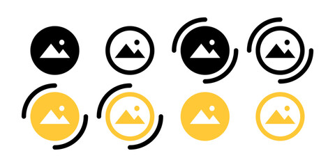 Picture placeholder icons. Vector icons